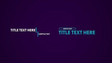 Clean Modern Lower Thirds Bundle