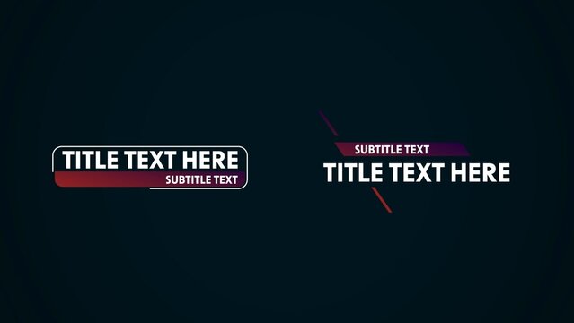 Clean Modern Gradient Lower Thirds Bundle