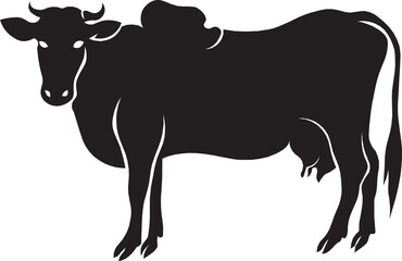 silhouette buffalo cow clip art