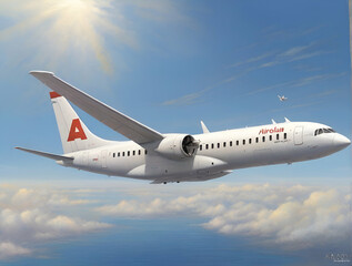 Obraz premium airplane in the sky