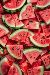 juicy watermelon pattern background, exudes deliciousness, fruit,generative ai