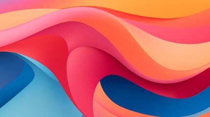 Colorful Abstract Wave Design with Vibrant Color Gradient.