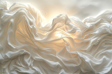 Refined white abstract composition, radiating a sense of calm and tranquility.