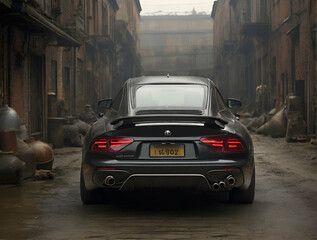 old car in the street