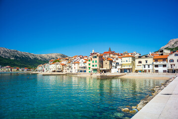 baska, croatia, 29 april 2024, view of the old town and the bay