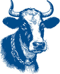 Cow Vector illustration, Hand drawn sketch livestock vector illustration