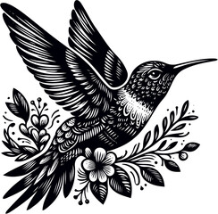 humming bird vector illustration