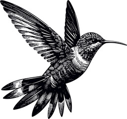 humming bird vector illustration
