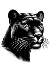 panther head vector illustration