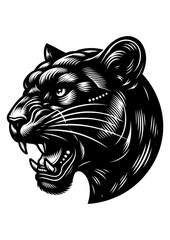 panther head vector illustration