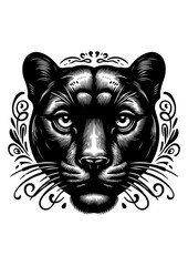 panther head vector illustration