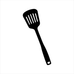 Spatula silhouette icon vector illustration isolated on white background