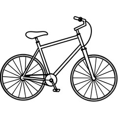 bicycle outline illustration digital coloring book page line art drawing
