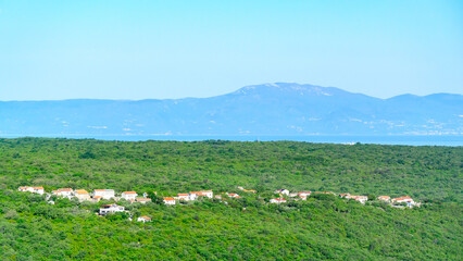 dobrinj, croatia, 30 april 2024, view of the village of tribulje