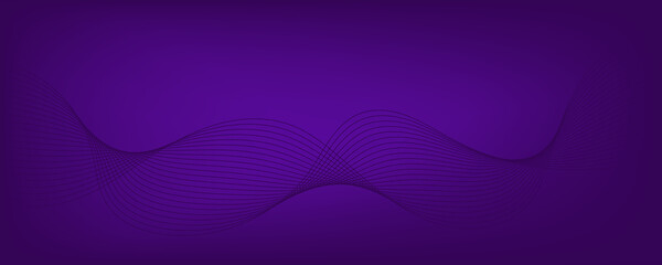 Abstract purple gradient background with waves. EPS10