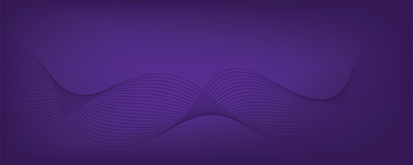 Abstract purple gradient background with waves. EPS10