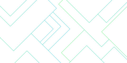 Abstract colorful modern technology design background. Blue and white futuristic architecture blueprint concept. Digital geometric connection blue lines with squares.