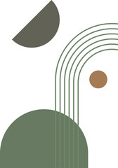 Recolorable geometric shape vector element design
