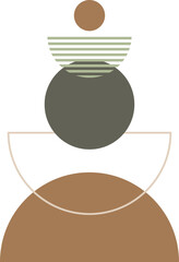 Recolorable geometric shape vector element design
