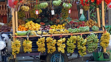 fresh fruit from street market in phnom penh