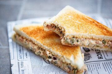 Delicious tuna salad sandwich