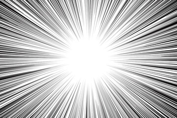 モノクロの集中線エフェクト