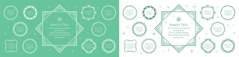 アンティークなフレームデザイン。ビンテージフレーム。ラグジュアリーフレーム。エレガンスフレーム