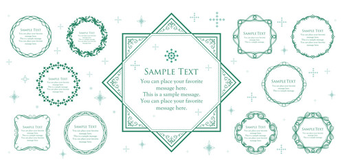 アンティークなフレームデザイン。ビンテージフレーム。ラグジュアリーフレーム。エレガンスフレーム