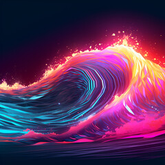 fractal,abstract,colorful background with wave