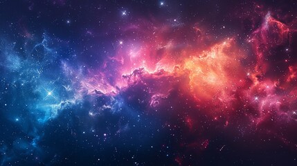 Vibrant and colorful cosmic space scene