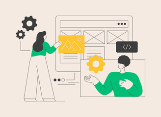 Website template abstract concept vector illustration.