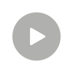 Play button icon transparent background. Media player sign.