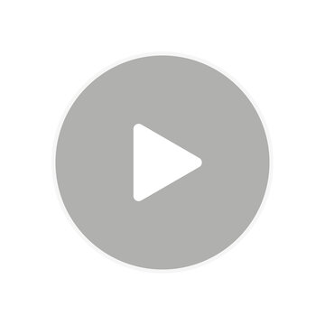 Play button icon transparent background. Media player sign.