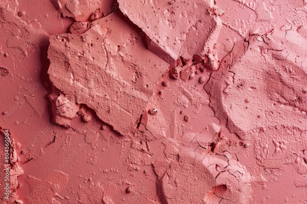 Poster close up of a pink wall with peeling paint. suitable for backgrounds or texture use