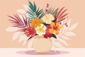 A vase filled with lots of colorful flowers. Perfect for home decor ideas