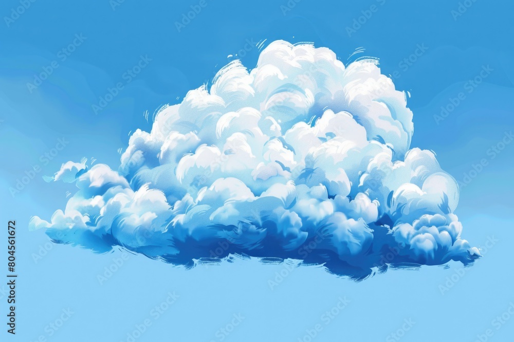 Aufkleber a large cloud in the sky with a blue background. suitable for various design projects