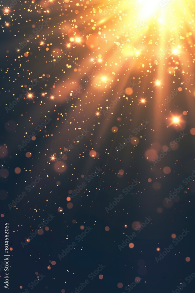 Poster sun shining brightly against a dark backdrop, suitable for various design projects