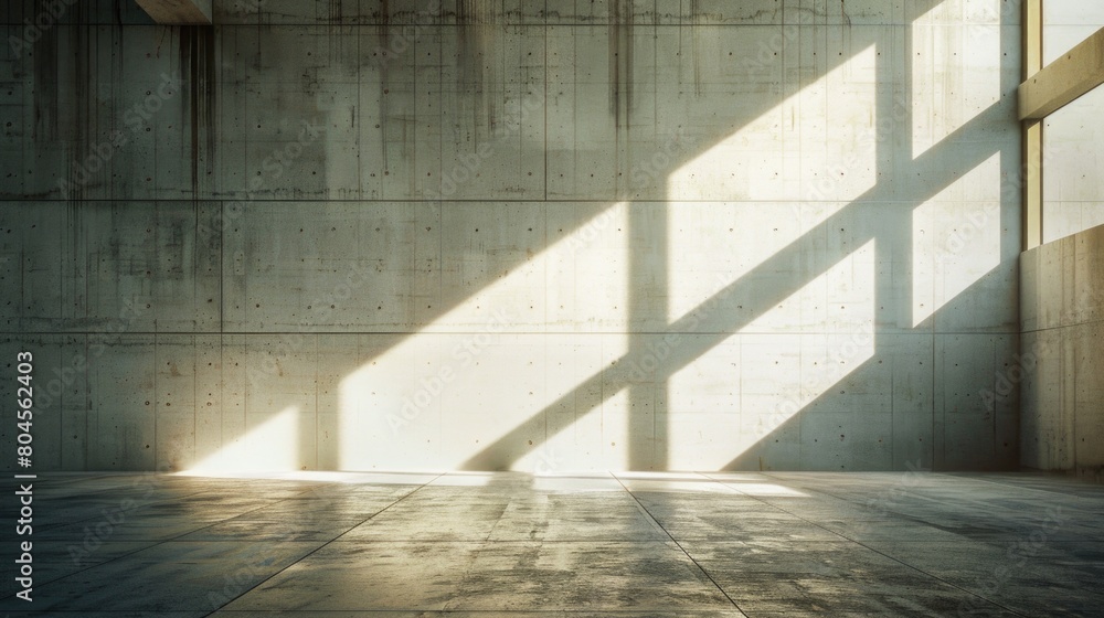 Aufkleber A simple image of an empty room with concrete walls and floor. Suitable for industrial or minimalist design concepts