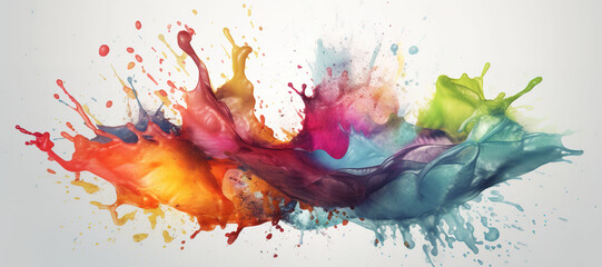 colorful watercolor ink splashes, paint 405