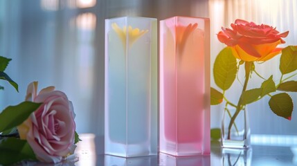 Artistic Flower Vases in Soft Pastel Light