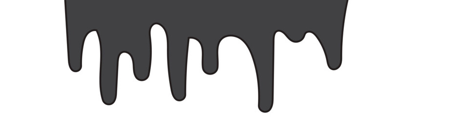 Black Liquid vector paint drops.  ink drip and  black Melt Drips. Flowing, spilled, drop, splash, leak concept vector. vector illustration. 