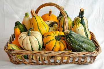 pumpkins in a basket