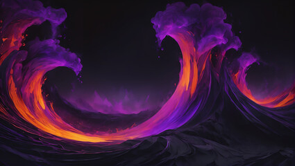Visuals of liquid magma in shades of midnight black, royal purple, and moonlit silver, pulsating and pulsing against a plain background with subtle lighting ULTRA HD 8K - obrazy, fototapety, plakaty