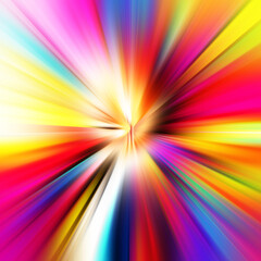 Obraz premium Colorful zoom motion effect. Abstract background. Color lines. Colored texture backdrop and banner. Multi color gradient pattern and textured wallpaper.