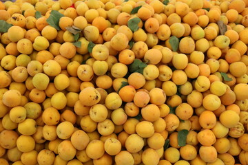 Fruits and vegetables are sold at a bazaar in Israel.
