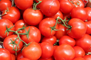 Fruits and vegetables are sold at a bazaar in Israel.