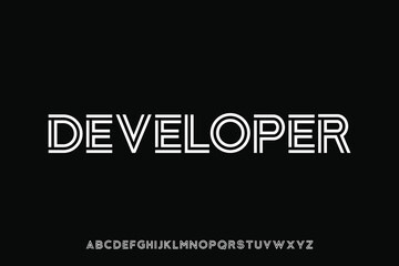 Display alphabet font vector suitable for headline, poster, logotype and many more