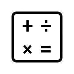 Simple calculator icon isolated on transparent background