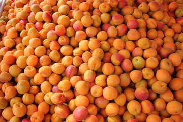 Fruits and vegetables are sold at a bazaar in Israel.