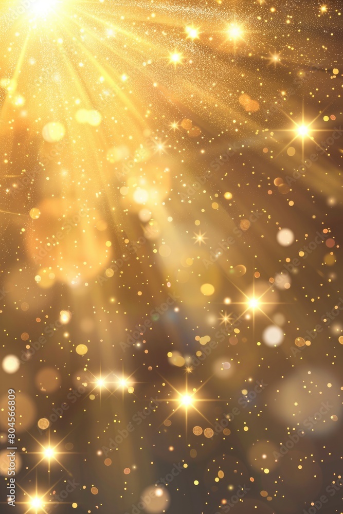 Poster sun shining brightly on a sparkling background, perfect for various design projects